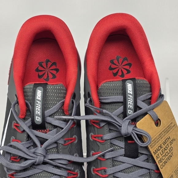 Nike Free G Golf NN Golf Cleats Grey-White-Univ Red Mens Size 11 FN0332-002 New main image 4